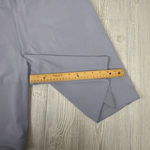 Vintage Y2K Nike Golf Fit Dry Men’s 36 Grey Blue Flat Front Shorts Pockets - Picture 6 of 6